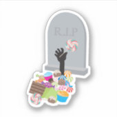 Dood door Snoep Halloween Design Sticker (Voorkant)