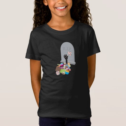 Dood door Snoep Halloween Design T-shirt (Voorkant)