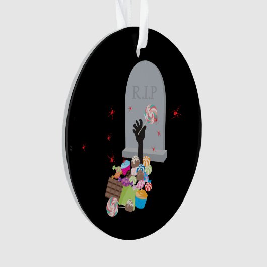 Dood door Snoep Halloween Ornament (voorkant)