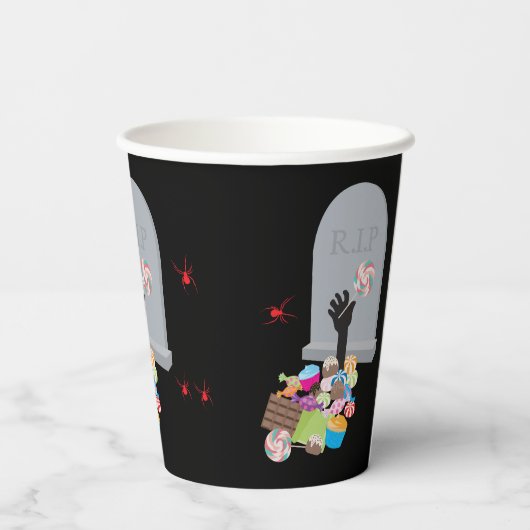 Dood door Snoep Halloween Party Papieren Bekers (Achterkant)