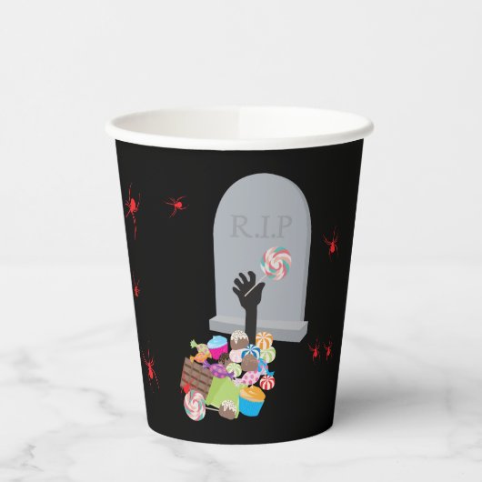 Dood door Snoep Halloween Party Papieren Bekers (Links)