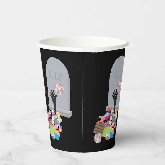 Dood door Snoep Halloween Party Papieren Bekers (Rechts)