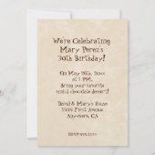 Dood door uitnodiging van Chocolate Birthday (Achterkant)