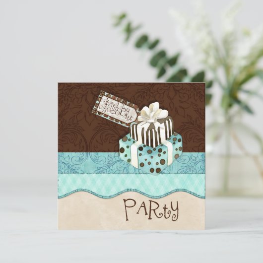 Dood door uitnodiging van Chocolate Birthday (Staand voorkant)