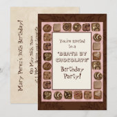 Dood door uitnodiging van Chocolate Birthday (Voorkant / Achterkant)