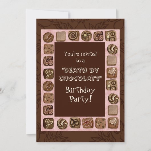 Dood door uitnodiging van Chocolate Birthday (Voorkant)