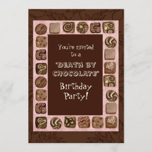 Dood door uitnodiging van Chocolate Birthday