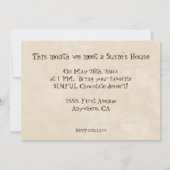 Dood door uitnodiging van de Chocolate Bunco-parti (Achterkant)