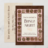 Dood door uitnodiging van de Chocolate Bunco-parti (Voorkant / Achterkant)