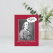 Dood en belastingen citeren grappig spel over woor briefkaart (Staand voorkant)