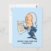 Dood en belastingen citeren grappig spel over woor briefkaart (Voorkant / Achterkant)