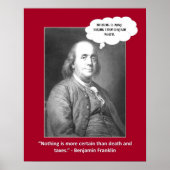 Dood en belastingen citeren grappig spel over woor poster (Voorkant)