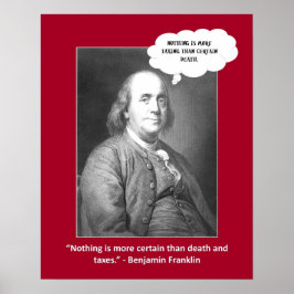 Dood en belastingen citeren grappig spel over woor poster