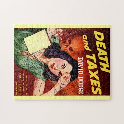 DOOD EN BELASTINGEN - Humor op belastingdag - puzz Legpuzzel (Horizontaal)