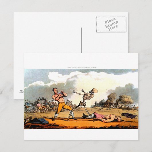 Dood en briefkaart van Boxer (Voorkant / Achterkant)