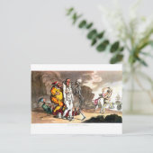 Dood en circusbriefkaart briefkaart (Staand voorkant)