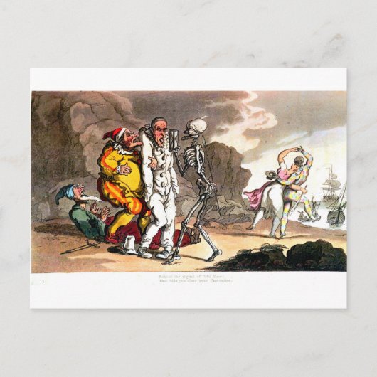 Dood en circusbriefkaart briefkaart (Voorkant)