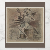 Dood, en de Duivel vintage 1830s Wijn Etiket (Enkel label)