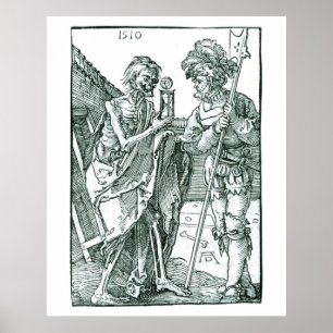Dood en de Landsknecht - Albrecht Durer - c1510 Poster