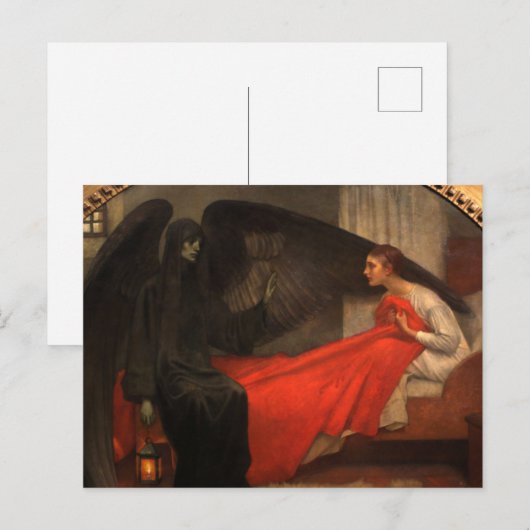 Dood en de meisjesdood van Marianne Stokes in 1900 Briefkaart (Voorkant / Achterkant)