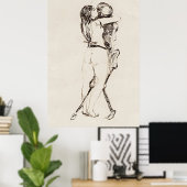 Dood en de vrouw: Munch's spookachtige elegantie Poster (Thuiskantoor)