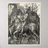 Dood en duivel (Durer 1513) Poster (Voorkant)