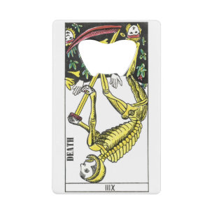 Dood en duivelse tarotkaarten creditkaart flessenopener