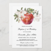 Dood en Eerste Verjaardag Apple Sjabloon Kaart (Voorkant / Achterkant)