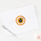 Dood en gevaar Klassieke Rond Sticker (Envelop)