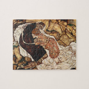 Dood en het meisje door Egon Schiele Legpuzzel