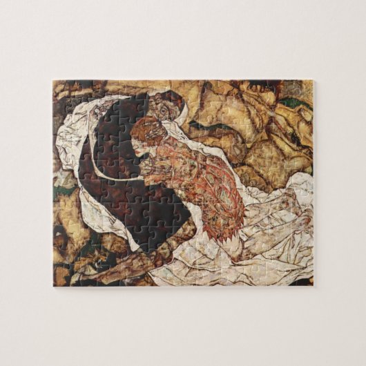 Dood en het meisje door Egon Schiele Legpuzzel (Horizontaal)