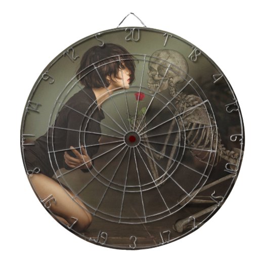 Dood en jonge vrouw dartbord (Voorkant)