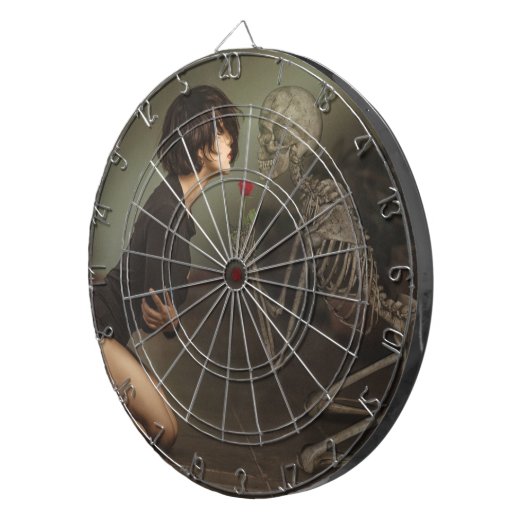 Dood en jonge vrouw dartbord (Voorkant Rechts)