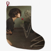 Dood en jonge vrouw grote kerstsok (Voorkant)