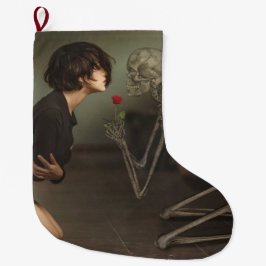 Dood en jonge vrouw grote kerstsok