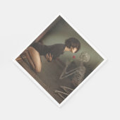 Dood en jonge vrouw servet (Hoek)