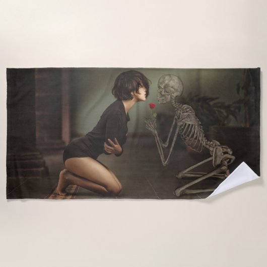 Dood en jonge vrouw strandlaken (Voorkant)