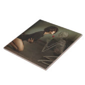 Dood en jonge vrouw tegeltje (Zijkant)