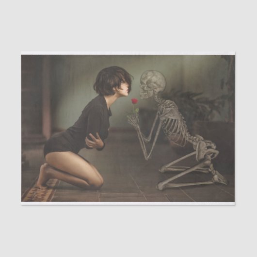 Dood en jonge vrouw tissuepapier (Voorkant)