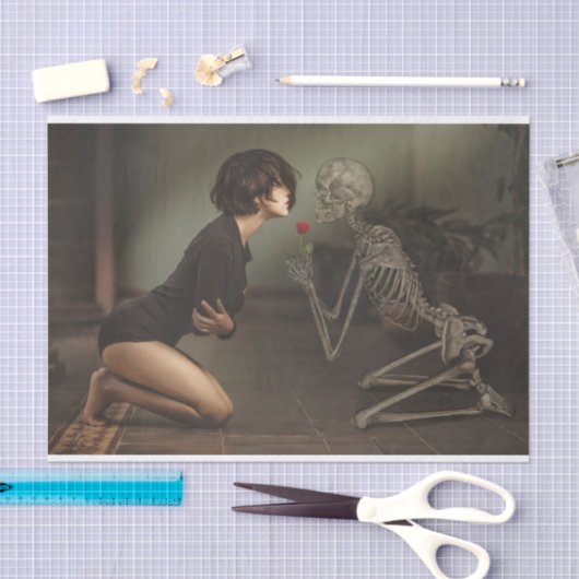 Dood en jonge vrouw tissuepapier (Craft)