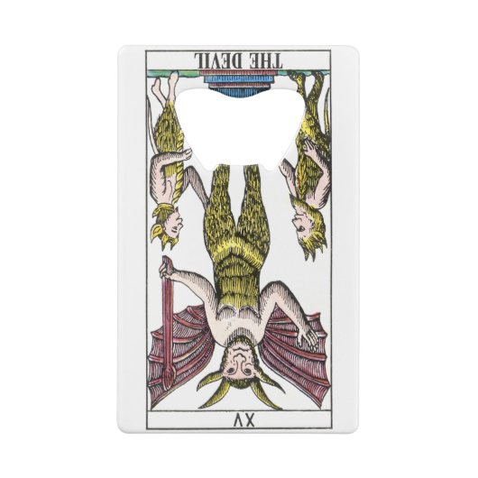 Dood en Kaarten van de duivel Creditkaart Flessenopener (Achterkant)