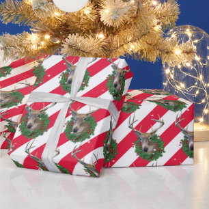 Dood en kerstmis in sneeuwvlokken cadeaupapier