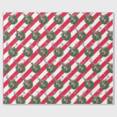 Dood en kerstmis in sneeuwvlokken cadeaupapier (Vlak)