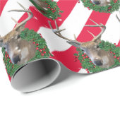 Dood en kerstmis in sneeuwvlokken cadeaupapier (Rol Hoek)