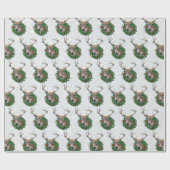 Dood en kerstmis in sneeuwvlokken cadeaupapier (Vlak)