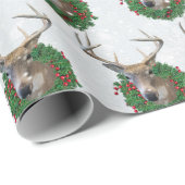 Dood en kerstmis in sneeuwvlokken cadeaupapier (Rol Hoek)