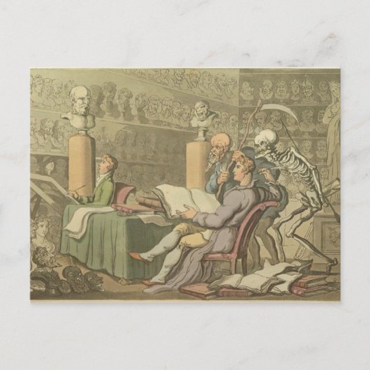 Dood en kunstenaar briefkaart (Voorkant)