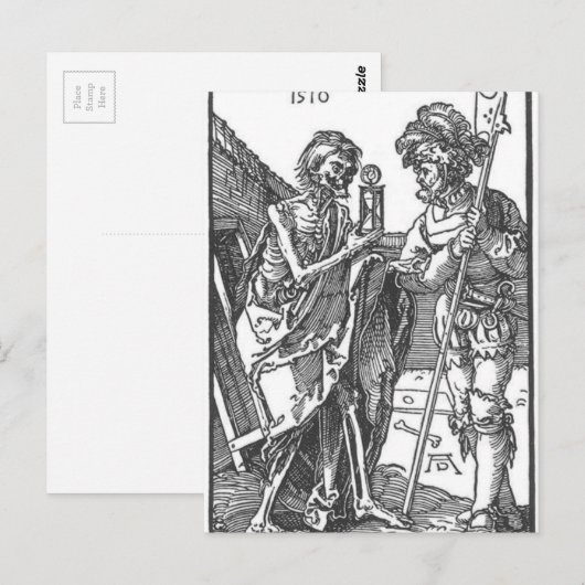 Dood en Landsknecht door Albrecht Durer Briefkaart (Voorkant / Achterkant)