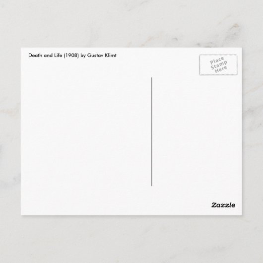 Dood en leven door Gustav Klimt  Art Nouveau Briefkaart (Achterkant)
