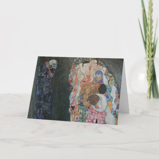 Dood en Leven door Gustav Klimt Art Nouveau Kunstw Kaart (Voorkant)
